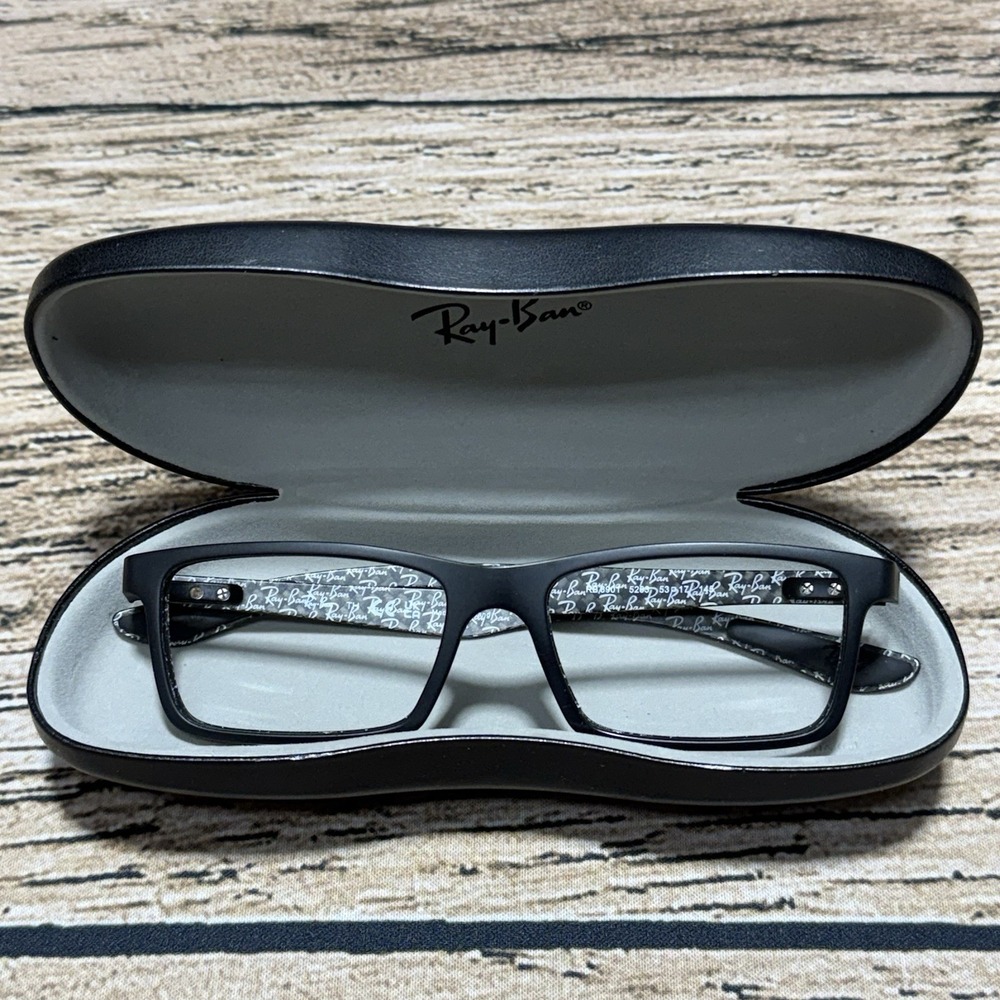 Ray Ban Eyeglasses Frames Only Matte Black Rectangular RB 8901 5263 53-17-145